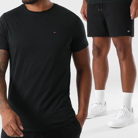 Tommy Jeans - Ensemble Tee Shirt Et Short Jogging 4411 1931 Noir